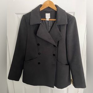 H&M double breasted dress coat